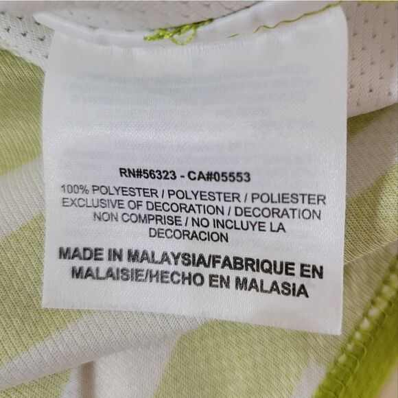 Nike Women's Dri-FIT Green Chevron Running Tank Top - Picture 9 of 11